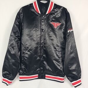 Call Of Duty Atlanta Faze Satin Clan Embroidered Bomber Button Jacket Sz M